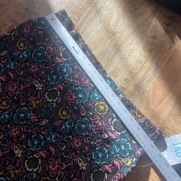 Lularoe Cassie Skirt 2XL Black Pink Bright Flowers -New With Tags Pencil Stretch - Picture 6 of 11